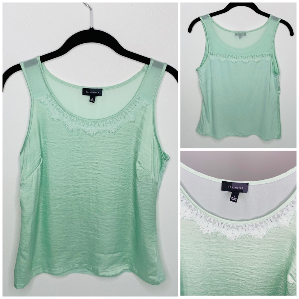 The Limited mint satin top